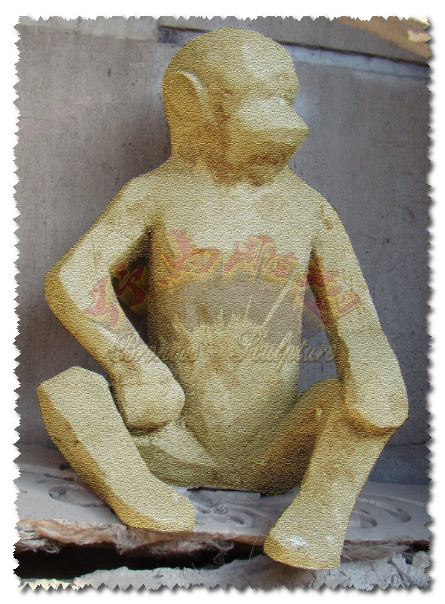 猴子犬雕塑
